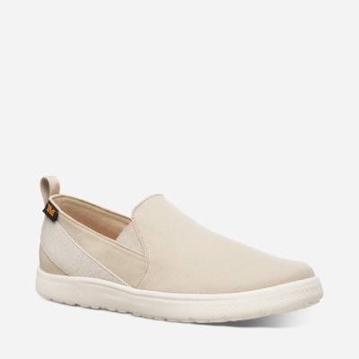 Teva Voya Slip On - Men's Teva Sneakers - Beige | India (AQDU45971)